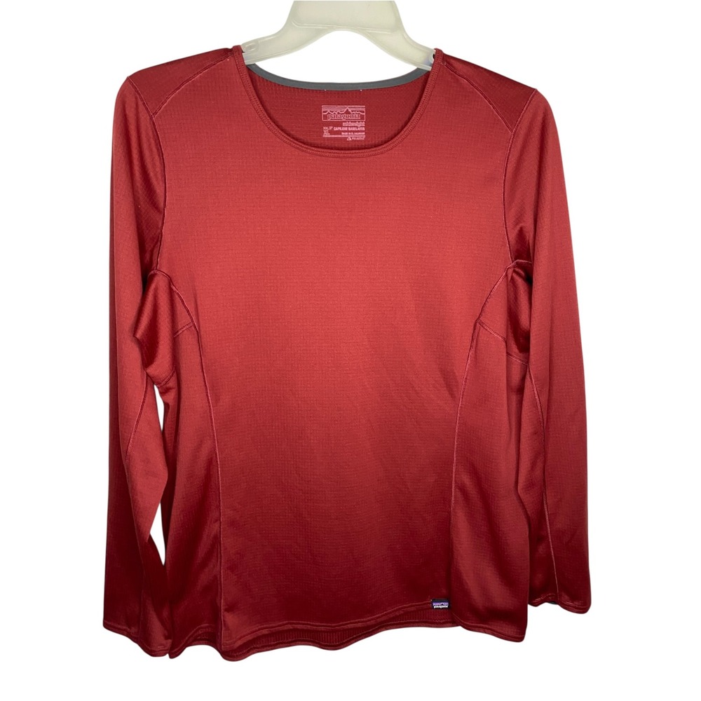 Patagonia Mens Capilene Midweight Polartec Baselayer XL Rust Orange Shirt